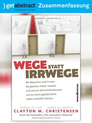 cover image of Wege statt Irrwege (Zusammenfassung)